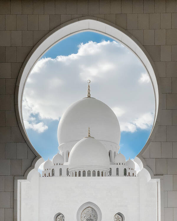 Mosque Poster featuring the photograph Sheikh Zaied Mosque by Sajjad Al.kadhem
