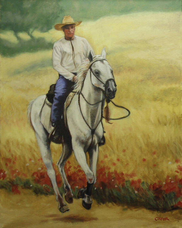 Horse Poster featuring the painting Six feet off the ground by Todd Cooper
