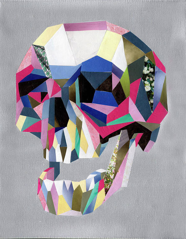 Skull Poster featuring the mixed media Skull by Artpoptart