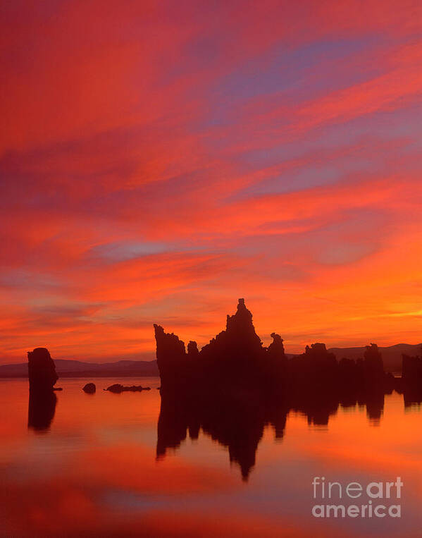 Dave Welling Poster featuring the photograph Sunrise On The South Tufas Mono Lake California by Dave Welling