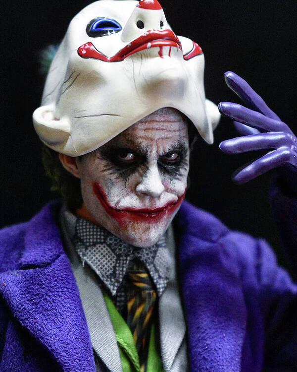 Joker Poster featuring the digital art The Joker Unmasked by Jeremy Guerin