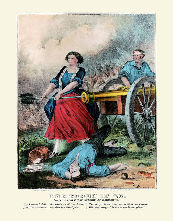 1776 Poster featuring the painting The women of '76: Molly Pitcher by Currier & Ives