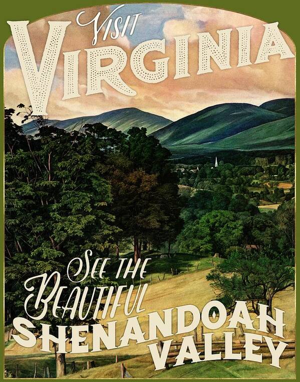 Travel Poster featuring the drawing Travel Poster_virginia by Luigi Lucioni