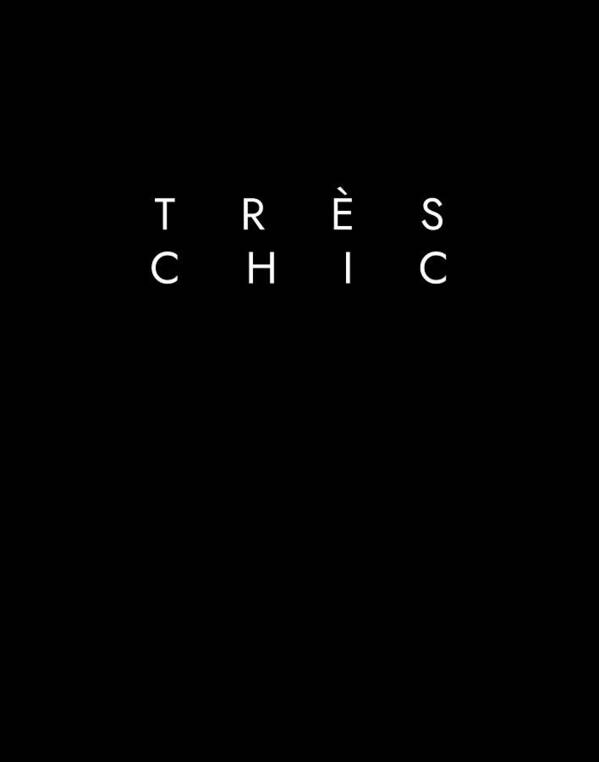 Tres Chic Poster featuring the mixed media Tres Chic - Fashion - Classy, Minimal Black and White Typography Print - 12 by Studio Grafiikka