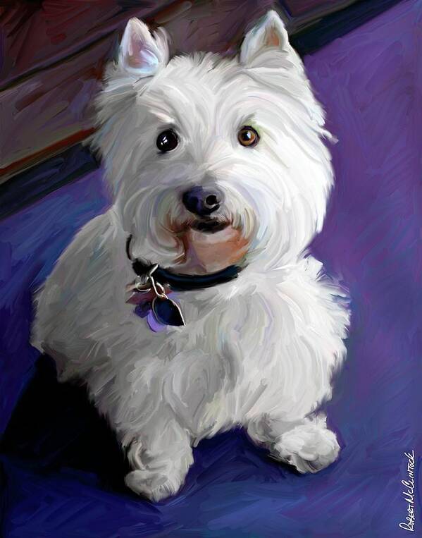 Pets Poster featuring the painting West Highland Terrier by Robert Mcclintock