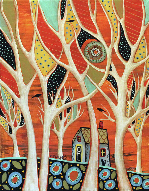 White Trees 1 Poster featuring the painting White Trees 1 by Karla Gerard