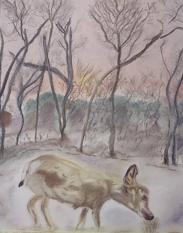 Deer Poster featuring the pastel As The Deer by Suzanne Berthier