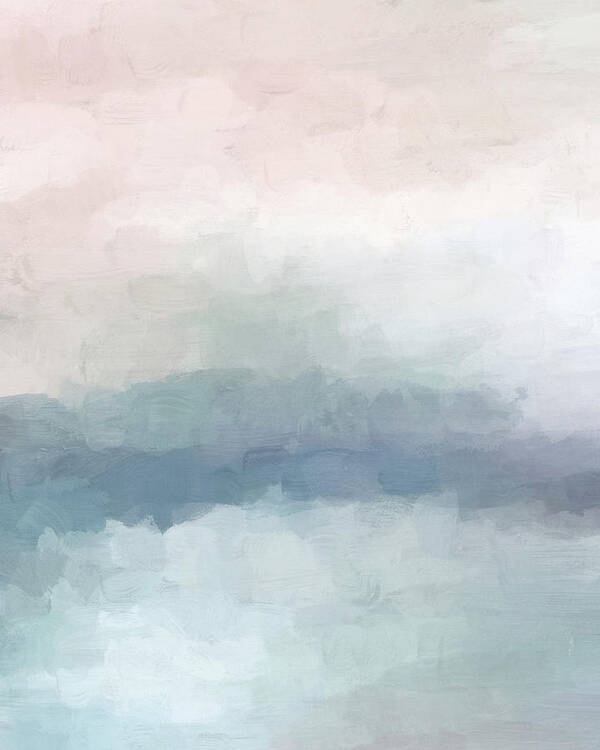 Blush Pink Poster featuring the painting Atlantic Ocean Sunrise III by Rachel Elise