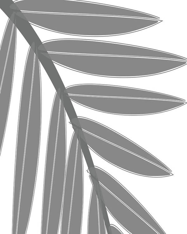 Palm Leaf Poster featuring the digital art Boho Pastel Palm Leaf Abstract #1 by Bob Pardue