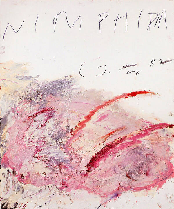 Abstract Art Poster featuring the painting Cy Twombly #1 by Emma Ava