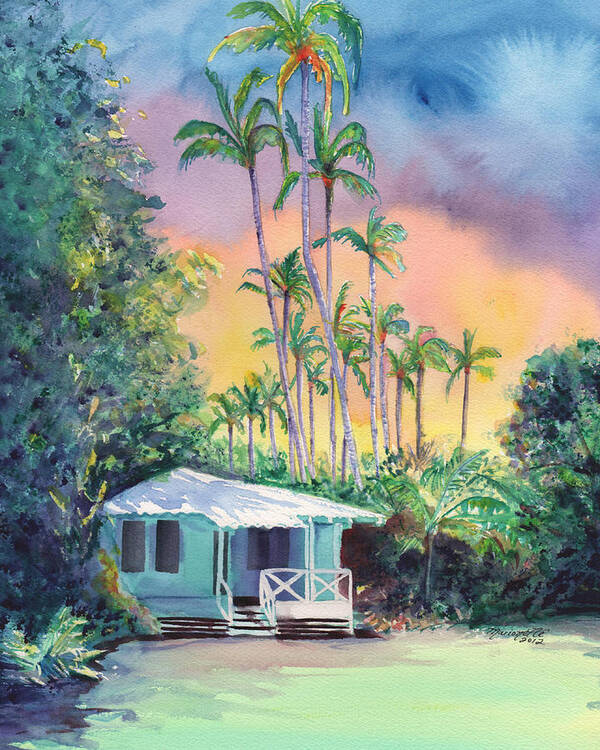 Kauai Poster featuring the painting Dreams of Kauai #1 by Marionette Taboniar