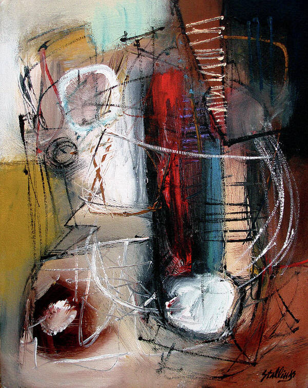 Abstract Poster featuring the painting Fast Play #1 by Jim Stallings