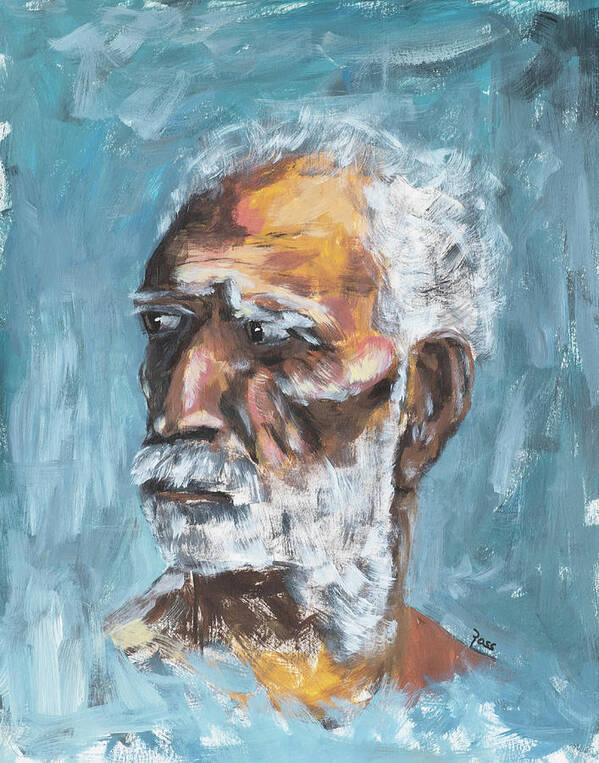 Man Poster featuring the painting Old Man #1 by Mark Ross