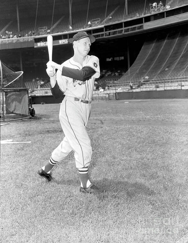 Red Schoendienst Poster featuring the photograph Red Schoendienst #1 by Kidwiler Collection