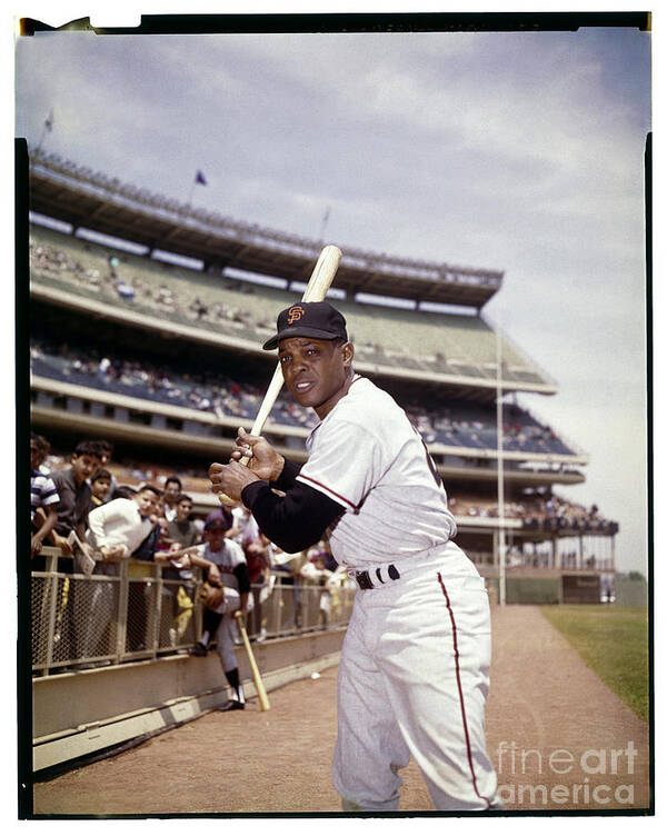 Willie Mays Poster featuring the photograph Willie Mays #1 by Louis Requena