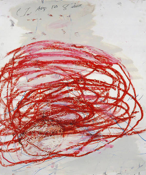 Abstract Poster featuring the painting Cy Twombly #13 by Emma Ava