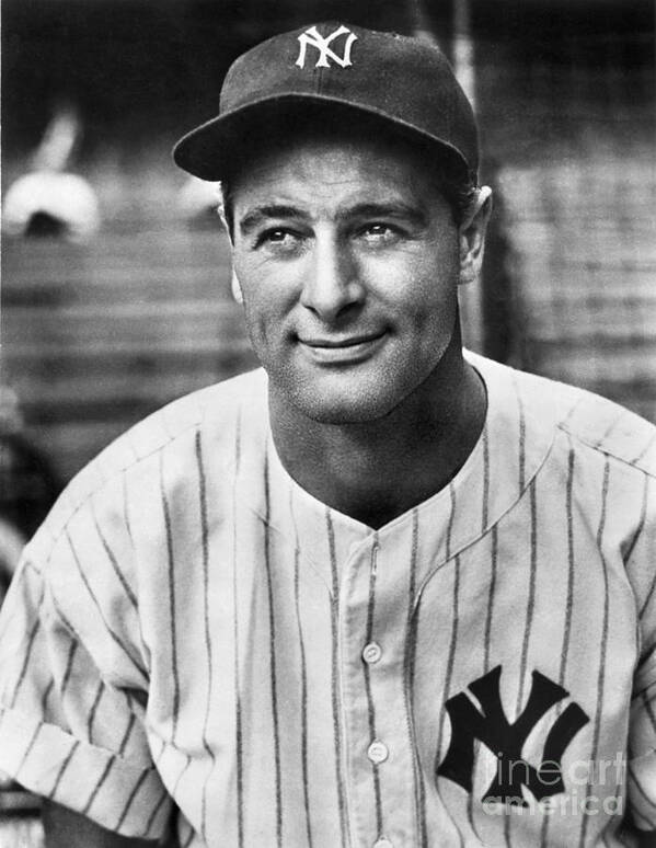 People Poster featuring the photograph Lou Gehrig #2 by National Baseball Hall Of Fame Library