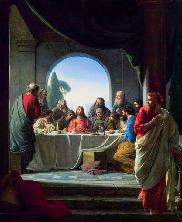 Last Supper Poster featuring the painting The Last Supper #2 by Alexander Ivanov