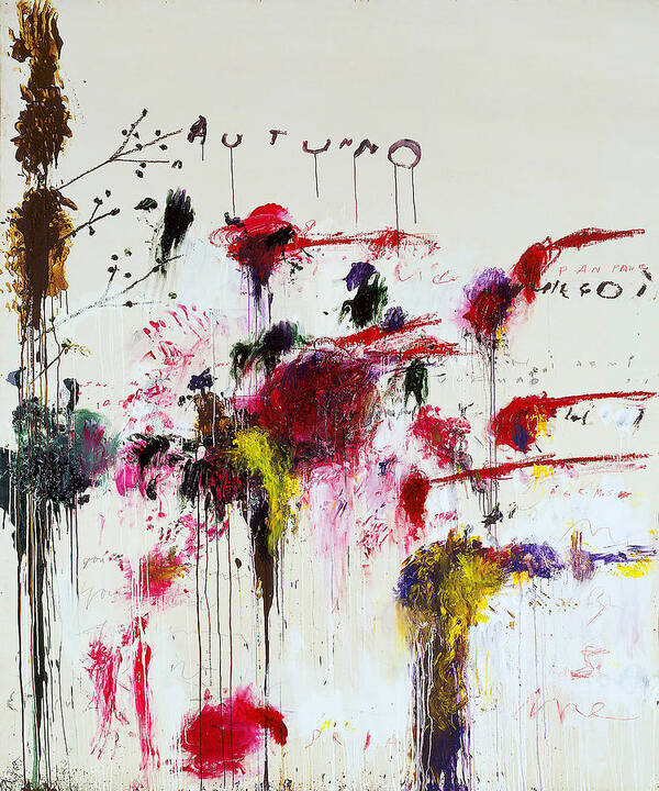 Abstract Poster featuring the painting Cy Twombly #8 by Emma Ava
