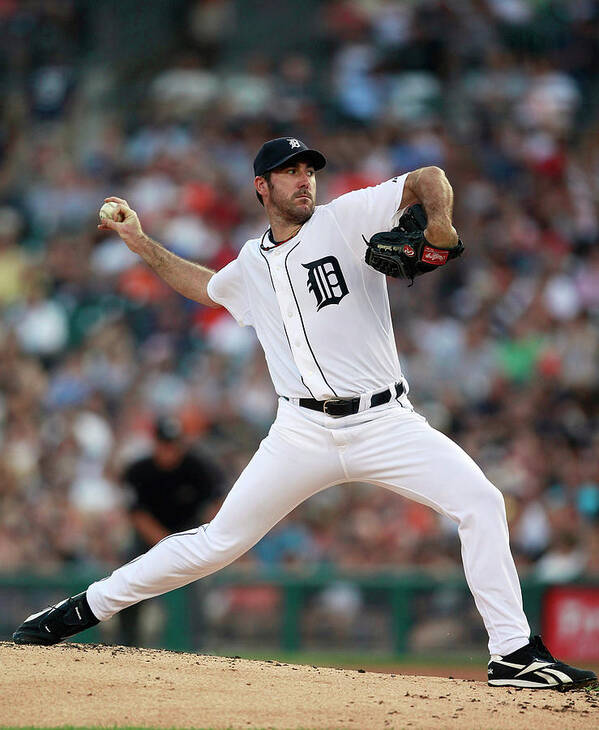 American League Baseball Poster featuring the photograph Justin Verlander by Leon Halip