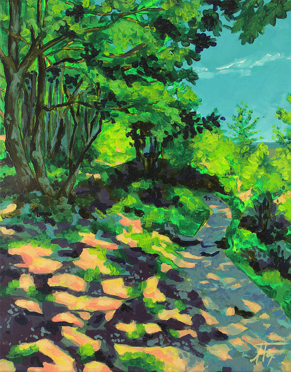 Houston Poster featuring the painting A Light on my Path by Allison Fox