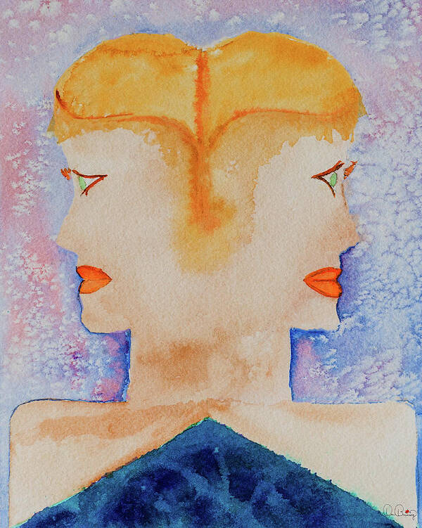 Whimsical Poster featuring the painting About Face by Dee Browning