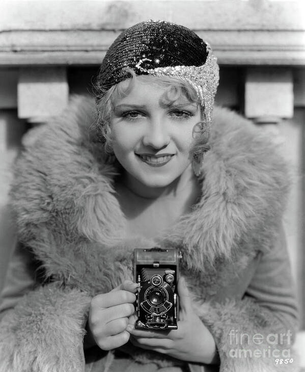 Anita Page Poster featuring the photograph Anita Page Pointing Camera by Sad Hill - Bizarre Los Angeles Archive