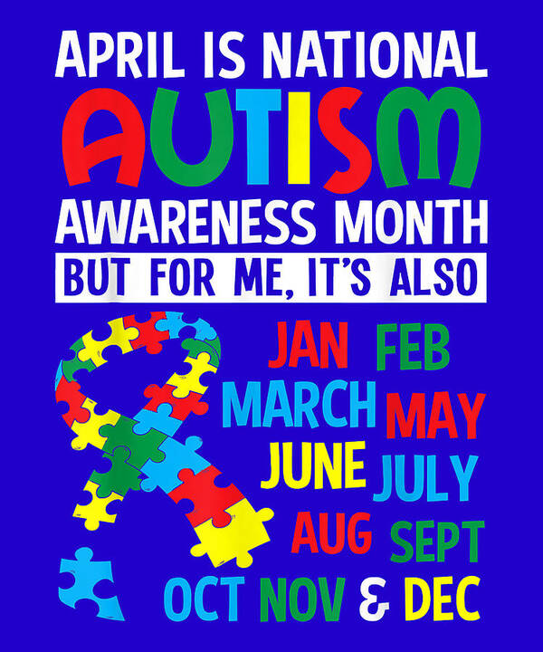 April is National Autism Awareness Month Poster by Douxie Grimo