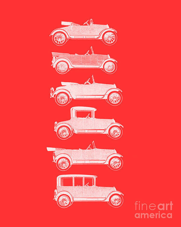 Car Poster featuring the mixed media Automobile Chart by Madame Memento