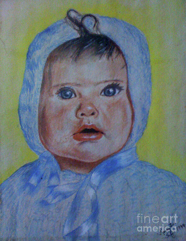 Baby Poster featuring the painting Baby Portrait by Remy Francis