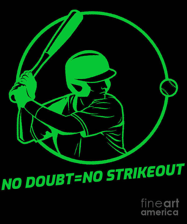 Baseball Poster featuring the digital art Baseball Softball Batter Strikeout Season Gift by Justus Ratzke