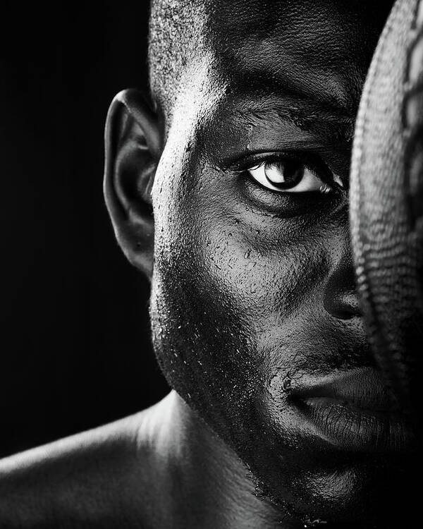 Portrait Poster featuring the photograph Basketball Player Closeup by Val Black Russian Tourchin