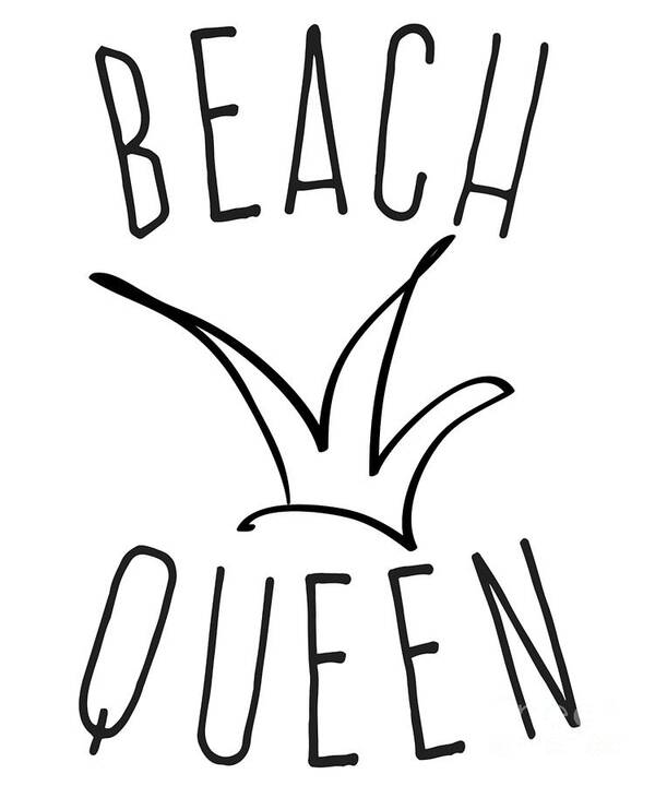 Cool Poster featuring the digital art Beach Queen by Flippin Sweet Gear