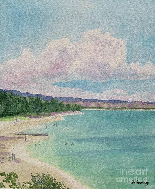 Kailua Poster featuring the painting Beautiful Kailua Beach by Sue Carmony