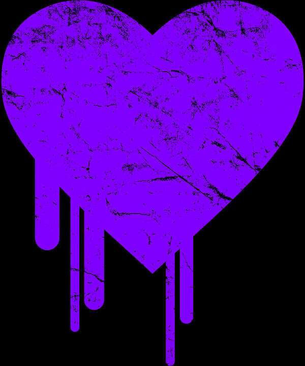 Funny Poster featuring the digital art Bleeding Purple Heart by Flippin Sweet Gear