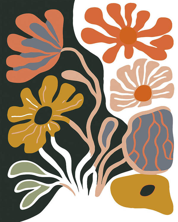 Botanical Flower Poster featuring the painting Botanical Flower 06 by Jackie Medow-Jacobson