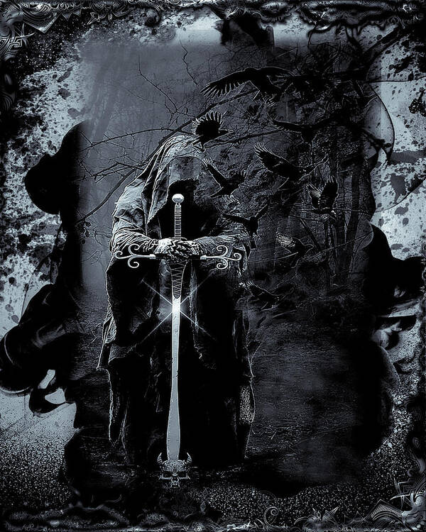 Dark Poster featuring the digital art Breaker Of Oaths by Michael Damiani