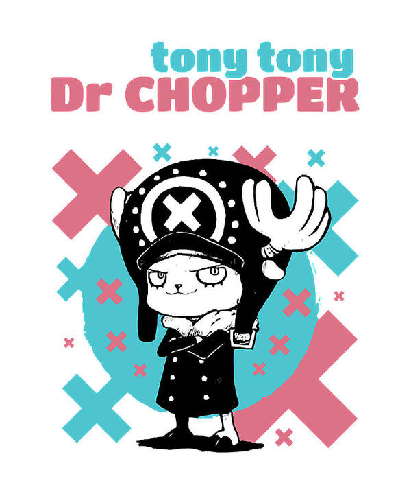 Bright Straw Hat Doctor Devil Fruit Power Tony Tony Chopper One Piece Anime  Retro Art Print