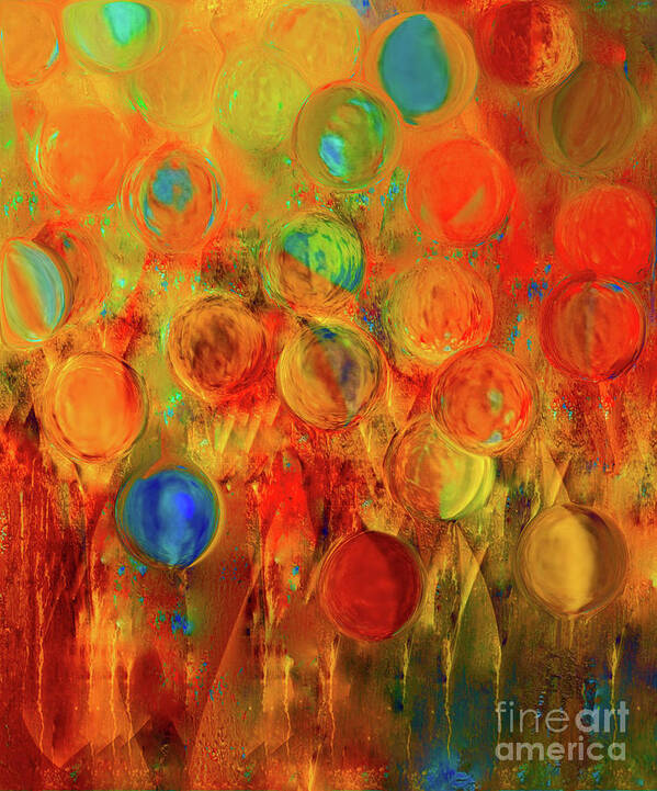 A-fine-art Poster featuring the painting Bubblelicious 2 by Catalina Walker