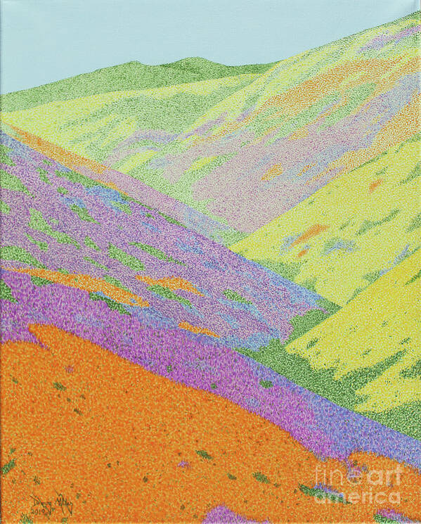 Landscape Poster featuring the painting California Mega Bloom by Doug Miller