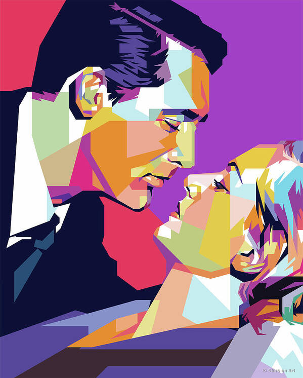 Cary Grant Poster featuring the digital art Cary Grant and Carole Lombard by Movie World Posters