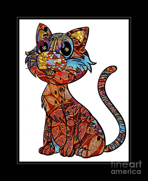 Cat Poster featuring the mixed media Cassie the Cat by Elaine Manley
