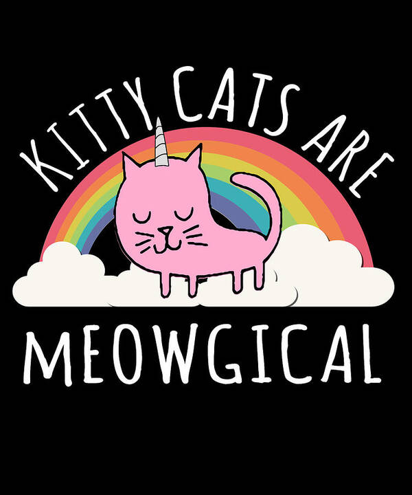 Funny Poster featuring the digital art Cats Are Magical by Flippin Sweet Gear