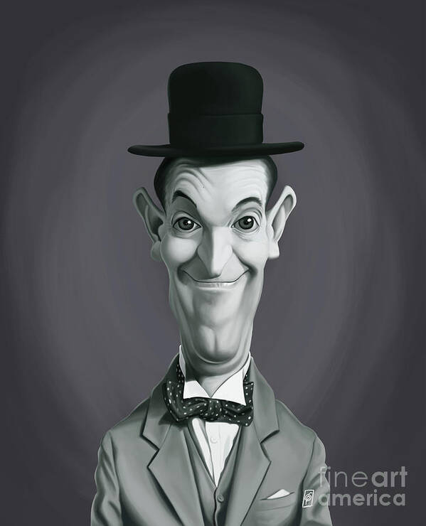 Illustration Poster featuring the digital art Celebrity Sunday - Stan Laurel by Rob Snow