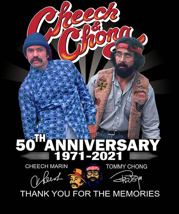 CHEECH and TOMMY CHONG SIGNED AUTOGRAPH 11x17 cardstock poster ITP