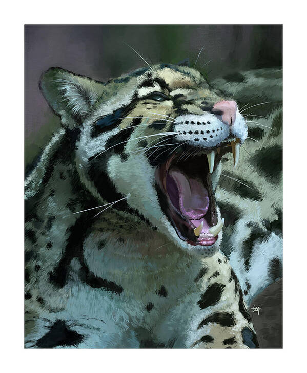 Cheetah Poster featuring the digital art Cheetah by Tom Gehrke