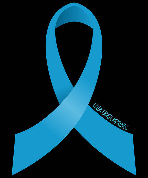 Awareness Poster featuring the digital art Colon Cancer Awareness Ribbon by Flippin Sweet Gear