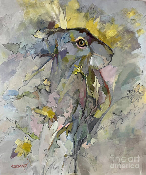 Hare Poster featuring the painting Dandelion by Kimberly Santini