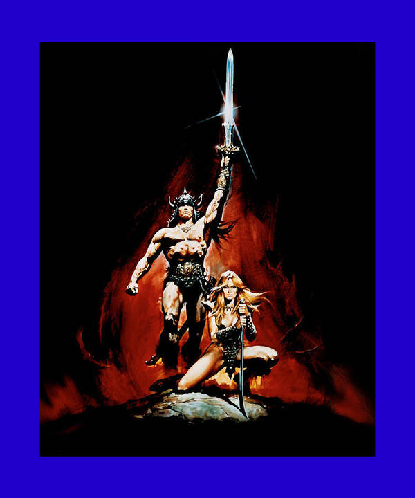 Conan The Barbarian Poster featuring the digital art Dark Grey Conan by Lotus Leafal