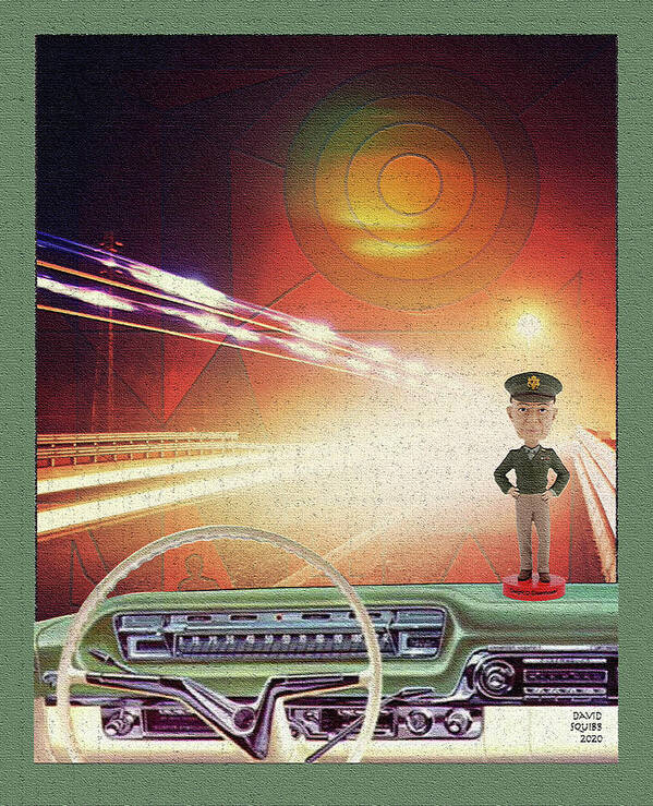Dashboard Poster featuring the digital art Dashboard / Ike by David Squibb